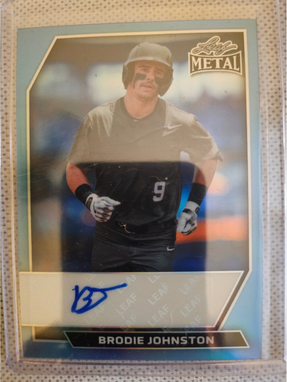 Brodie Johnston [Blue] #BA-BJ1 2026 Leaf Metal Autograph - RARE - No. 5/8